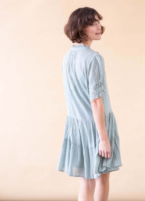 Apiece Apart Las Altruas Mini Dress - SEA BREEZE | Garmentory Apiece Apart Las Altruas Mini Dress - SEA BREEZE | Garmentory
