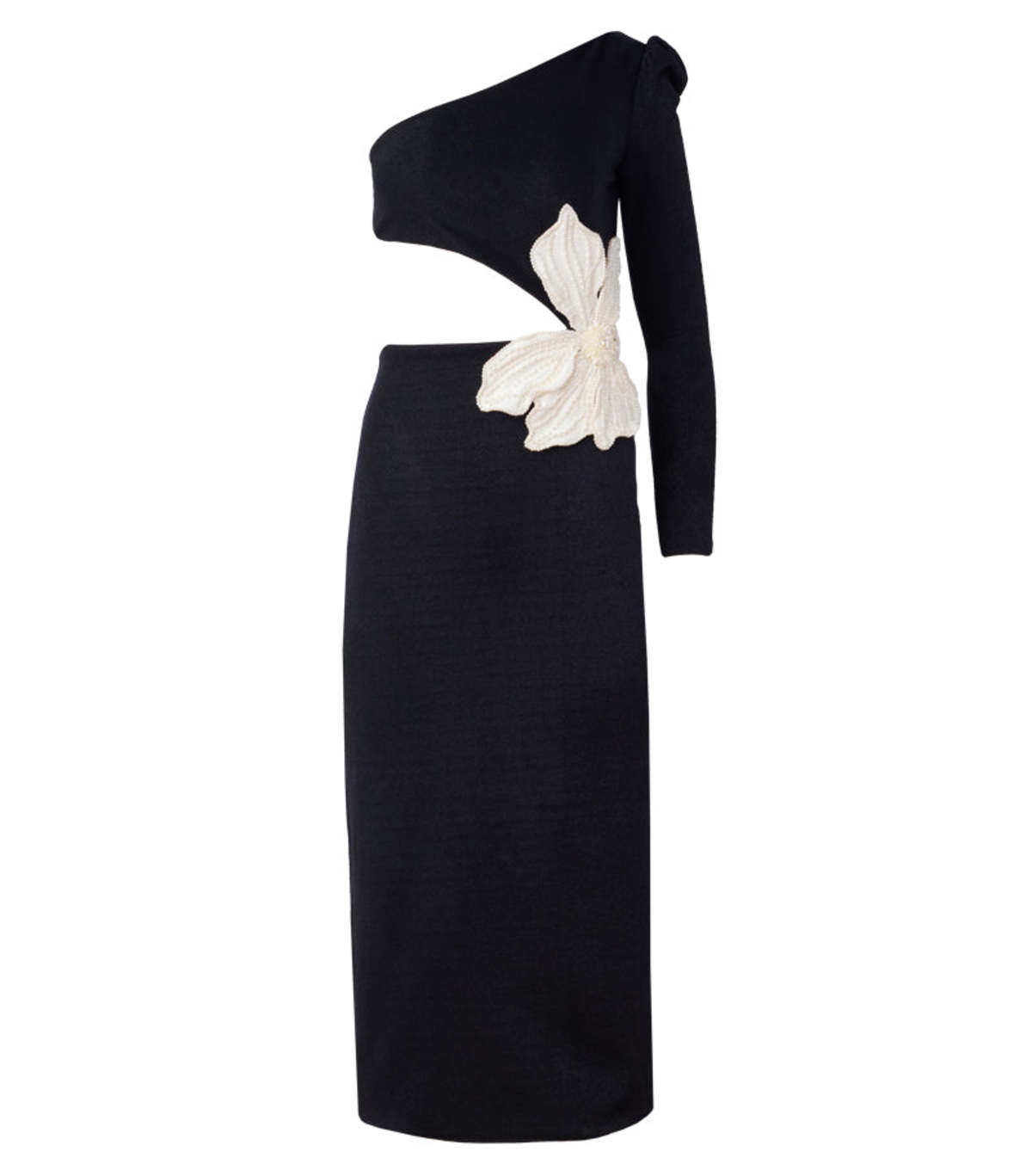 Patbo One Shoulder Maxi Dress - Flower Applique - Image 4 of 4