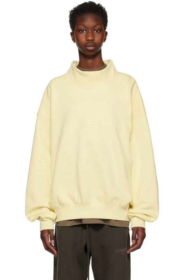 Essentials Mock Neck Sweatshirt - Yellow | Garmentory