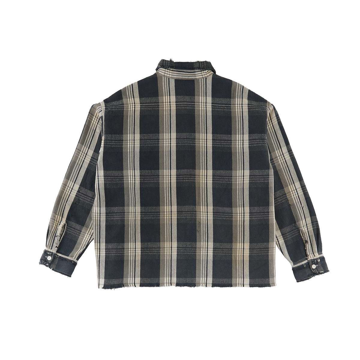 Saint Michael Flannel Shirt Black Garmentory
