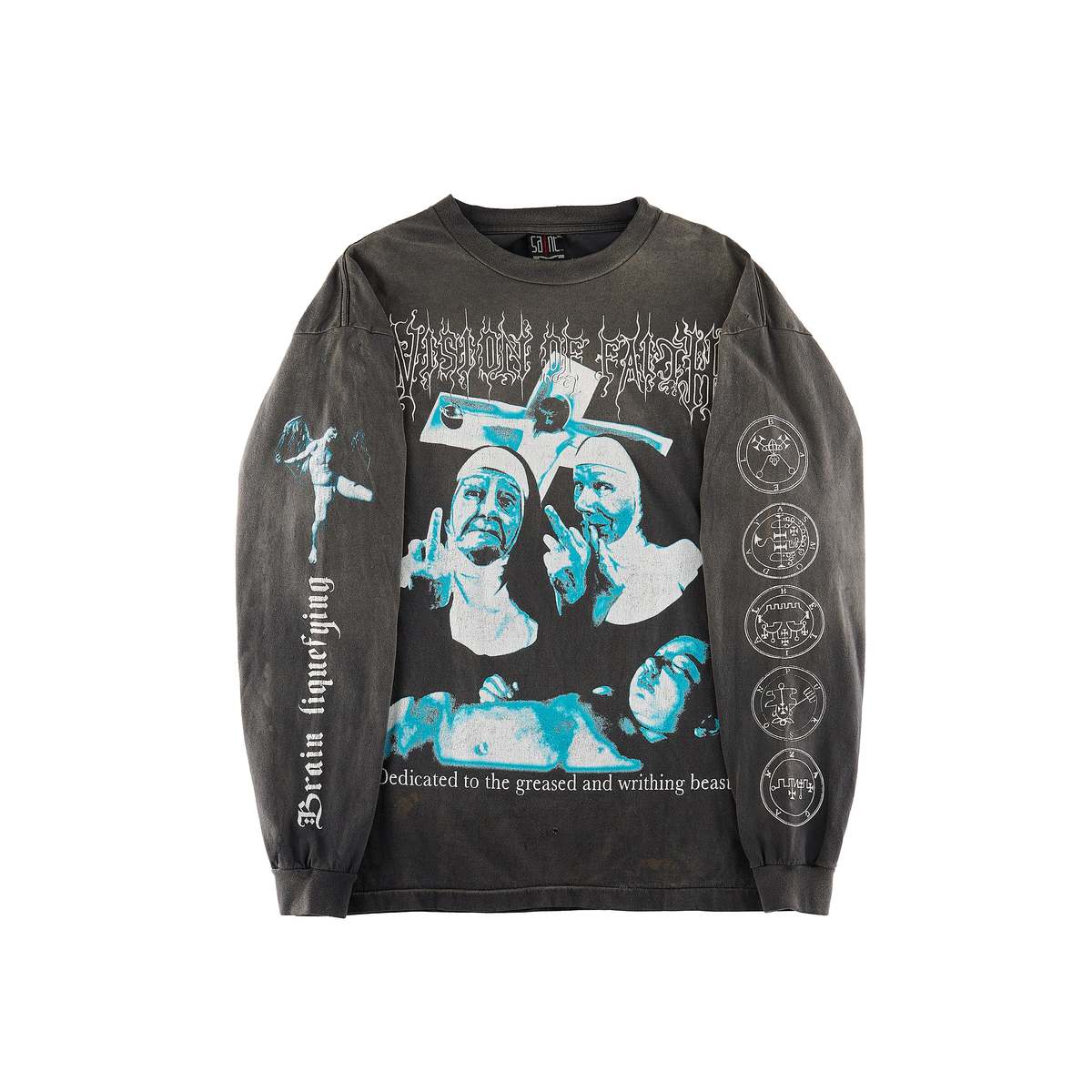 Saint Michael Shivering The Night Long Sleeve T-shirt - black