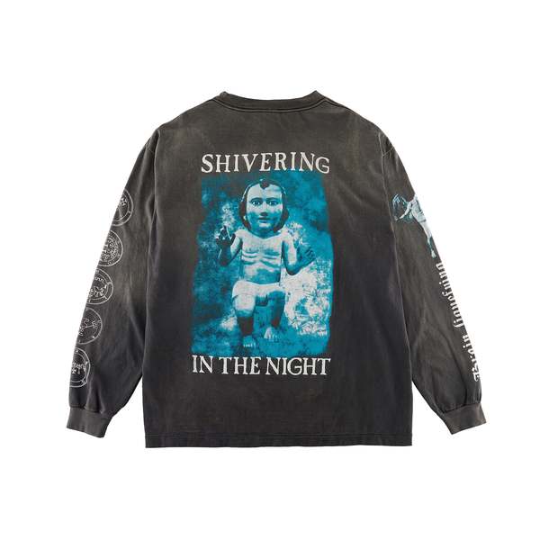 Saint Michael Shivering The Night Long Sleeve T-shirt - black