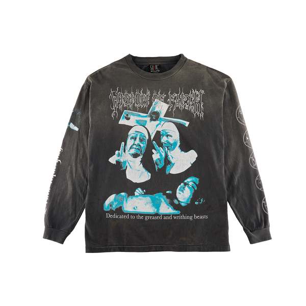 Saint Michael Shivering The Night Long Sleeve T-shirt - black