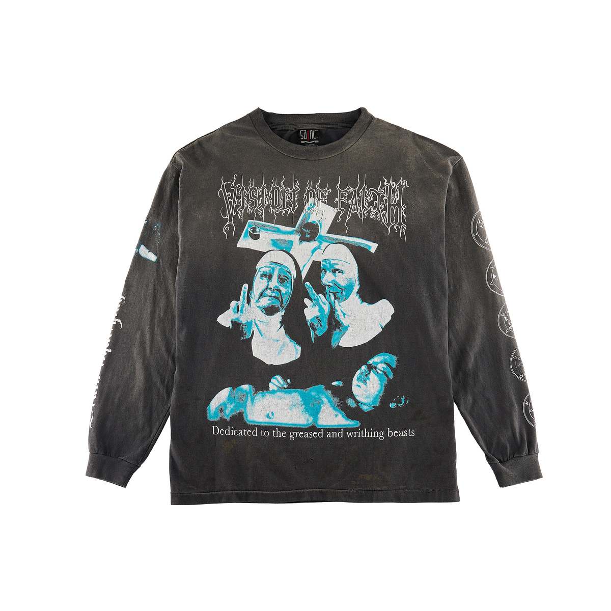 Saint Michael Shivering The Night Long Sleeve T-shirt - black