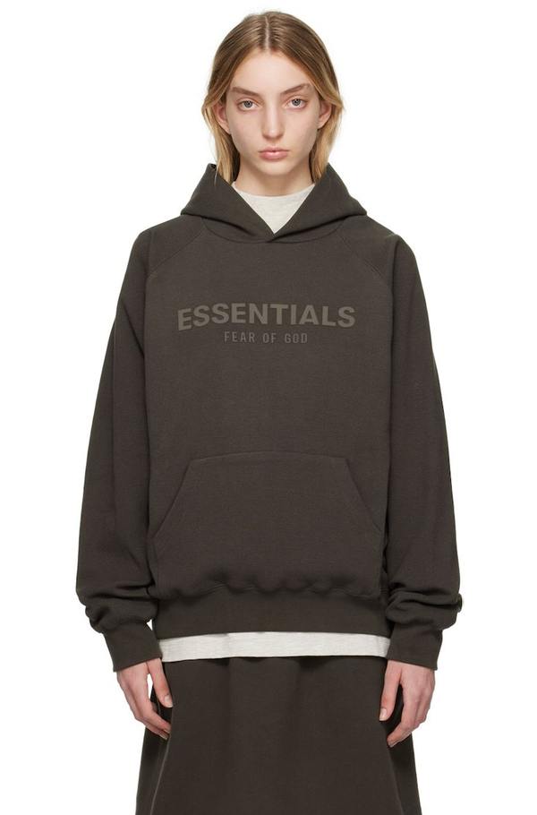 Essentials Raglan Hoodie sweater - Off-black | Garmentory