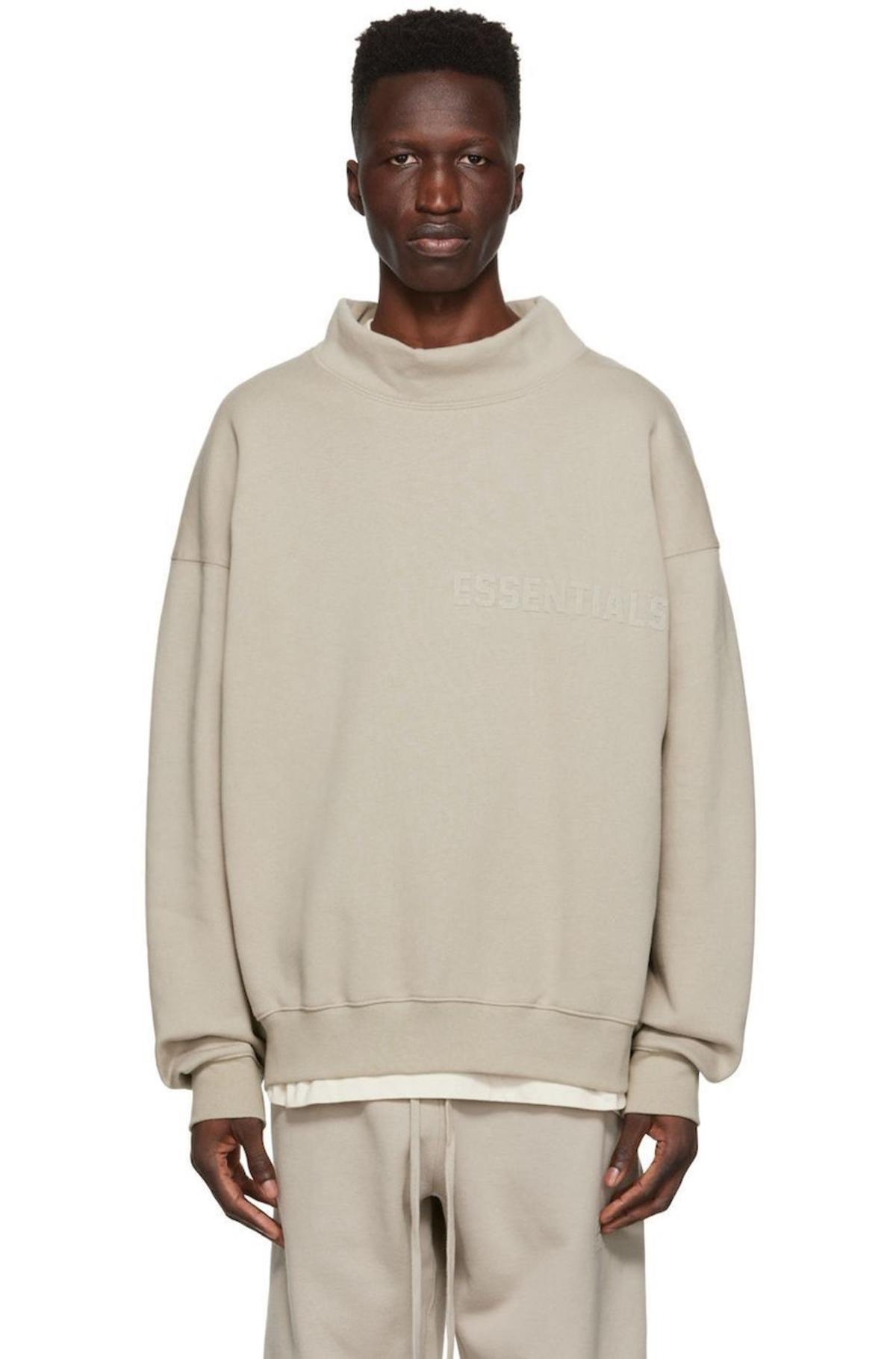 Essentials Mock Neck Sweatshirt - Smoke | Garmentory
