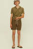 OAS LINEN SHORTS - ARMY - Thumbnail 1