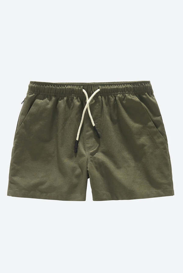 OAS LINEN SHORTS - ARMY
