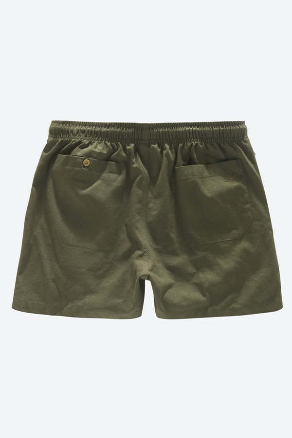 OAS LINEN SHORTS - ARMY