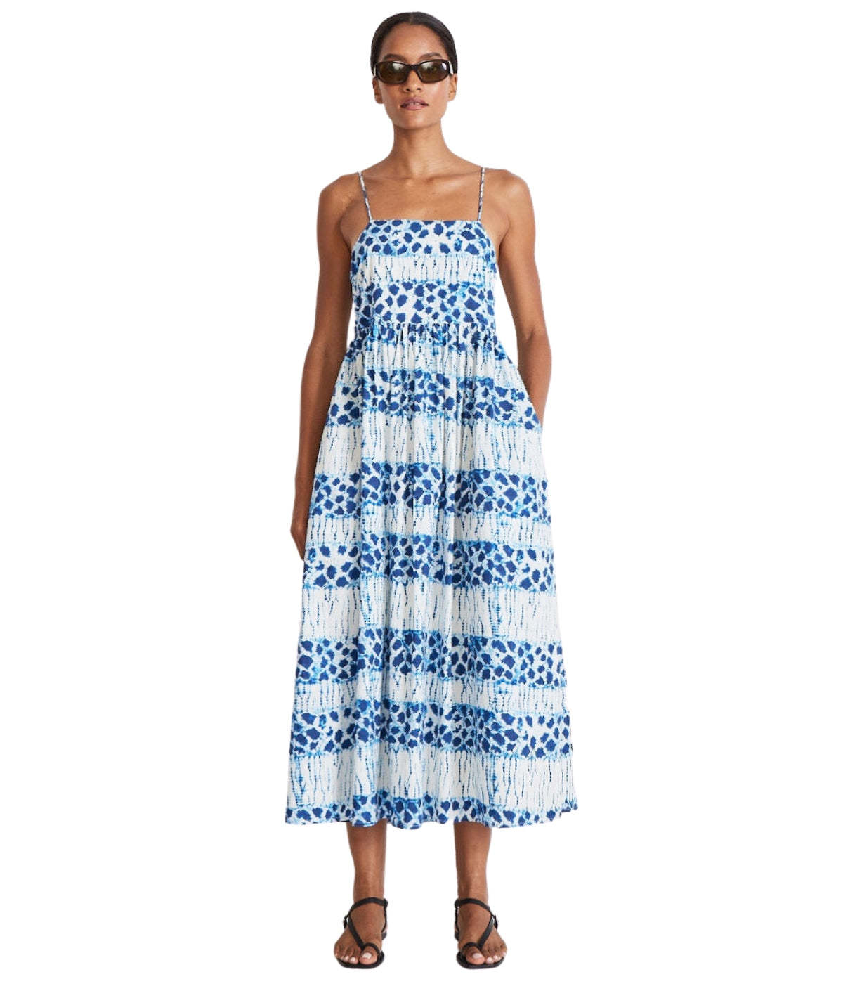 APIECE APART ワンピース　S Apiece Apart Evora Spaghetti Maxi Dress - Sun Speckled Shibori