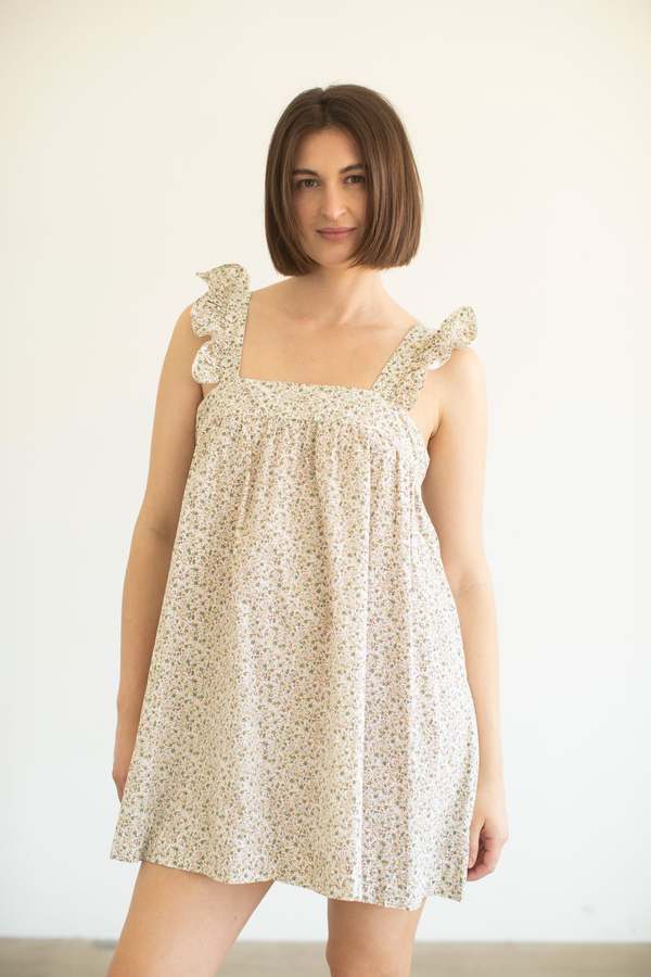 Pre - Loved] Preservation Vintage Doen Floral Mini Dress - Neutrals |  Garmentory