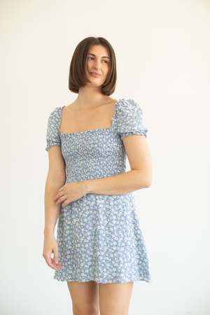 Pre-Loved] Preservation Vintage Reformation Floral Mini Dress - Blue |  Garmentory
