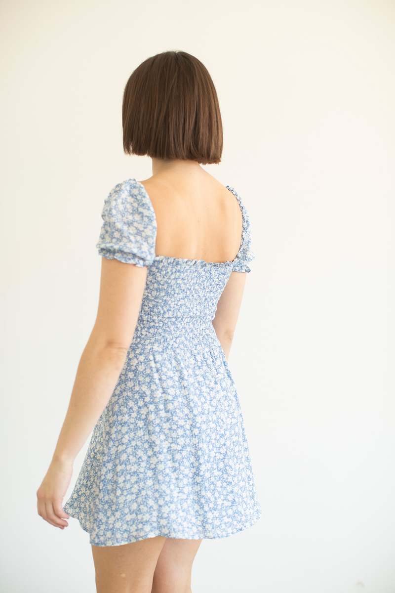 Pre-Loved] Preservation Vintage Reformation Floral Mini Dress - Blue |  Garmentory
