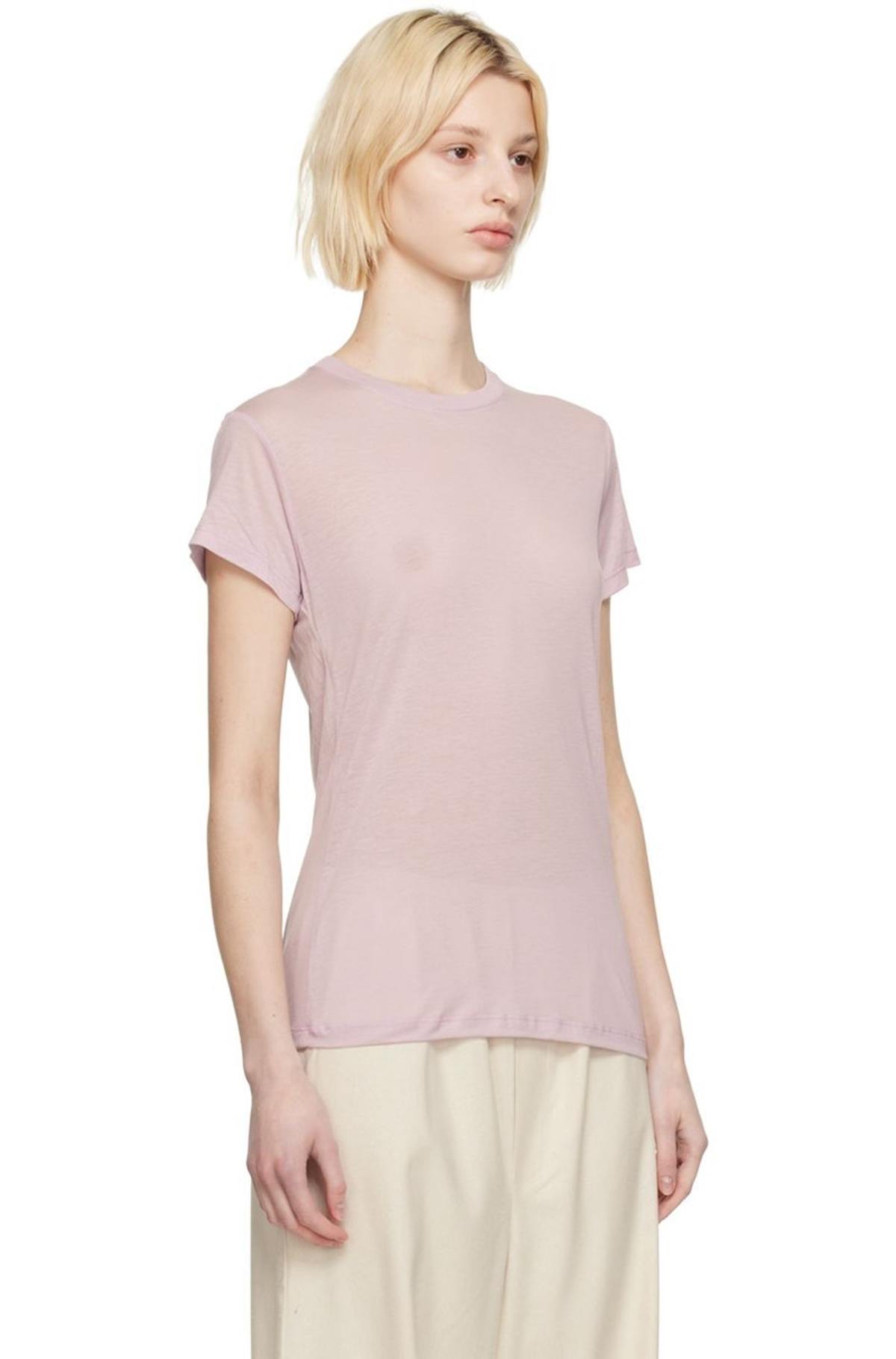 Baserange Semi-Sheer T-Shirt - Sea Purple | Garmentory