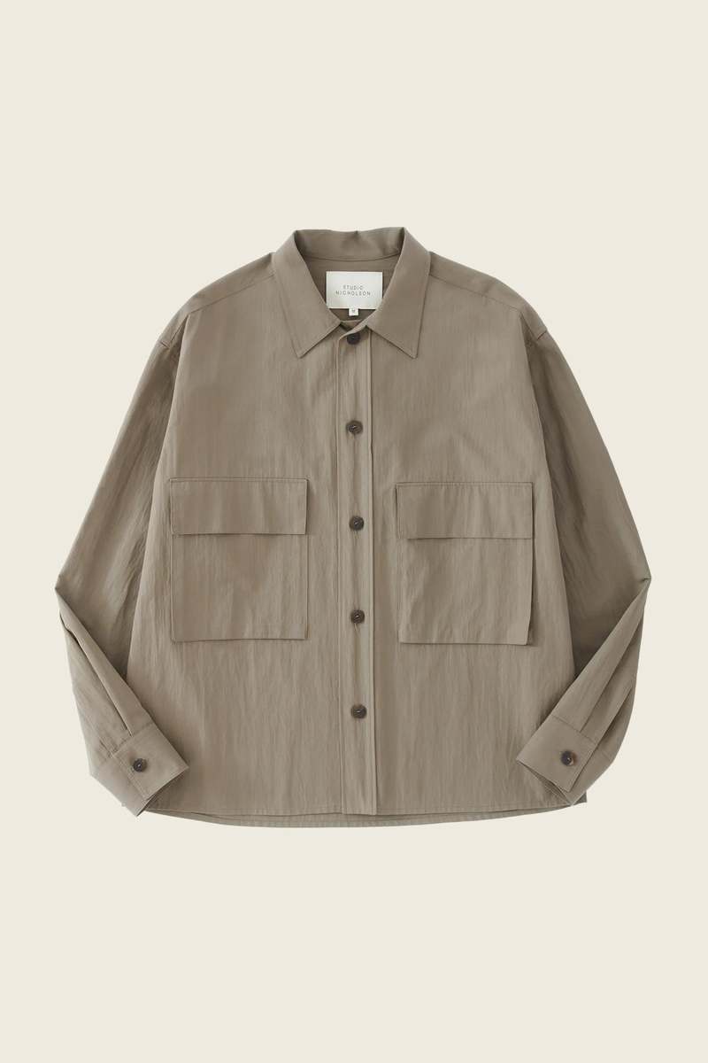 Studio Nicholson Asago Overshirt - Fatigue | Garmentory