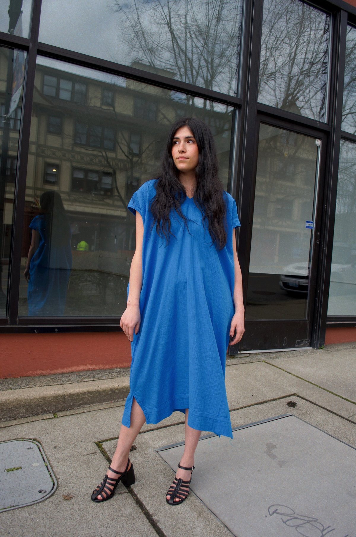Atelier Delphine Crescent Dress - Indigo Blue
