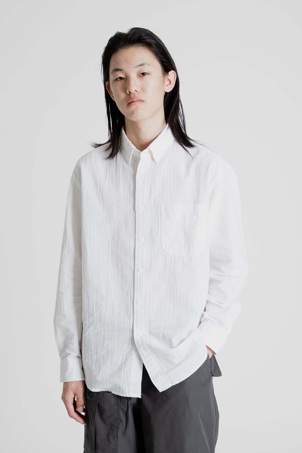 FRIZMWORKS OG Dobby Weave Seersucker Shirt - White | Garmentory
