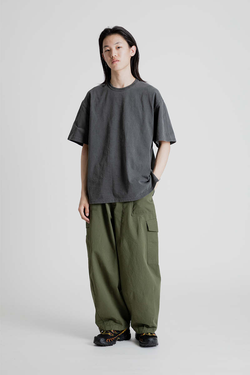 FRIZMWORKS OG Pigment Dyeing Half Tee - Charcoal | Garmentory