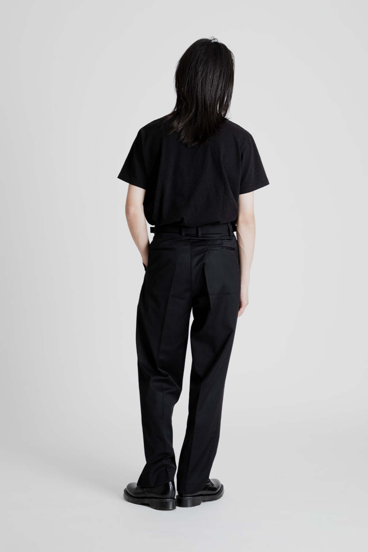 【MODERNIF】Chettis Two-Tuck Wide Spandex Slacks ZC&GF Women's Wide Leg Pants Loose Straight Pants Back High