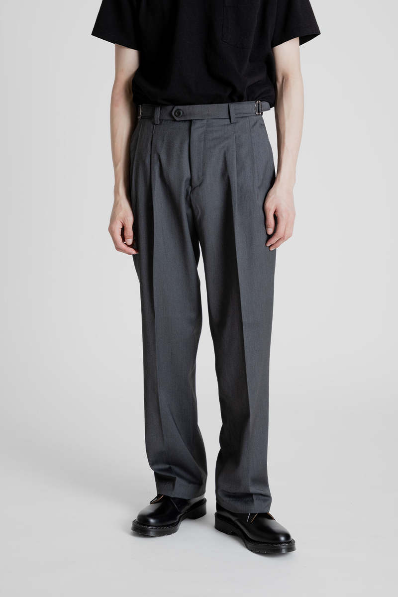 FRIZMWORKS Side Adjust Two Tuck Slacks Pant - Charcoal | Garmentory