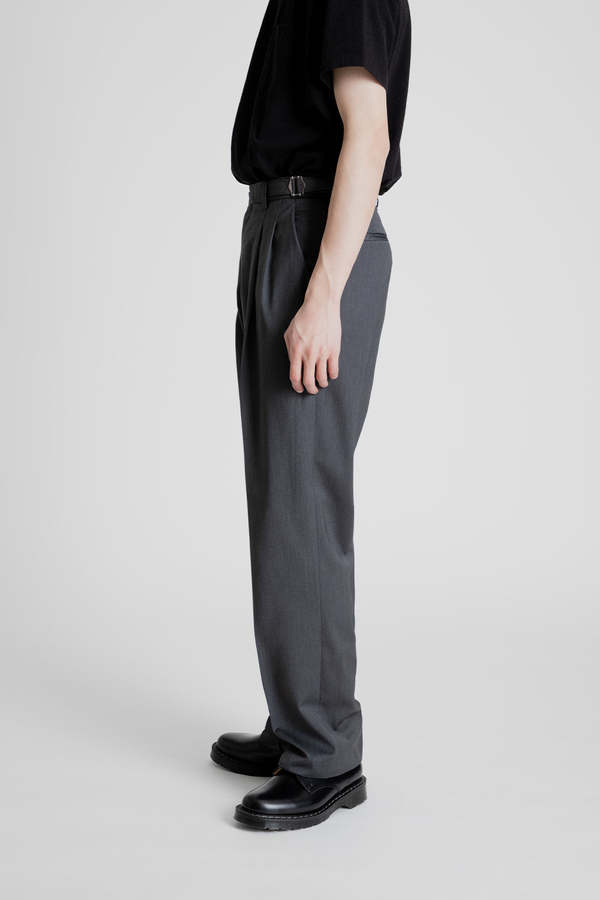 FRIZMWORKS Side Adjust Two Tuck Slacks Pant - Charcoal | Garmentory