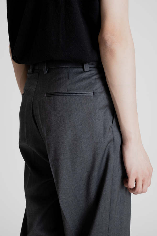 FRIZMWORKS Side Adjust Two Tuck Slacks Pant - Charcoal | Garmentory