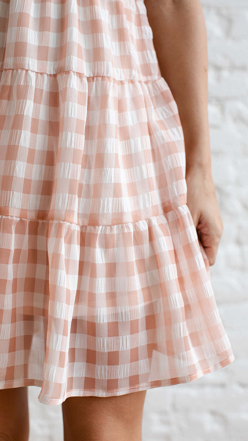blu pepper gingham dress Blu Pepper Women's Denim Bodice Patchwork Skirt Sundress - Blue