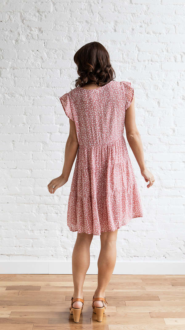 Blu Pepper Speckled Mini Dress - Coral | Garmentory Blu Pepper Speckled Mini Dress - Coral | Garmentory