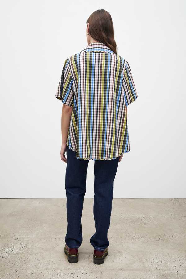 Kowtow Petal Shirt - Autumn Check | Garmentory