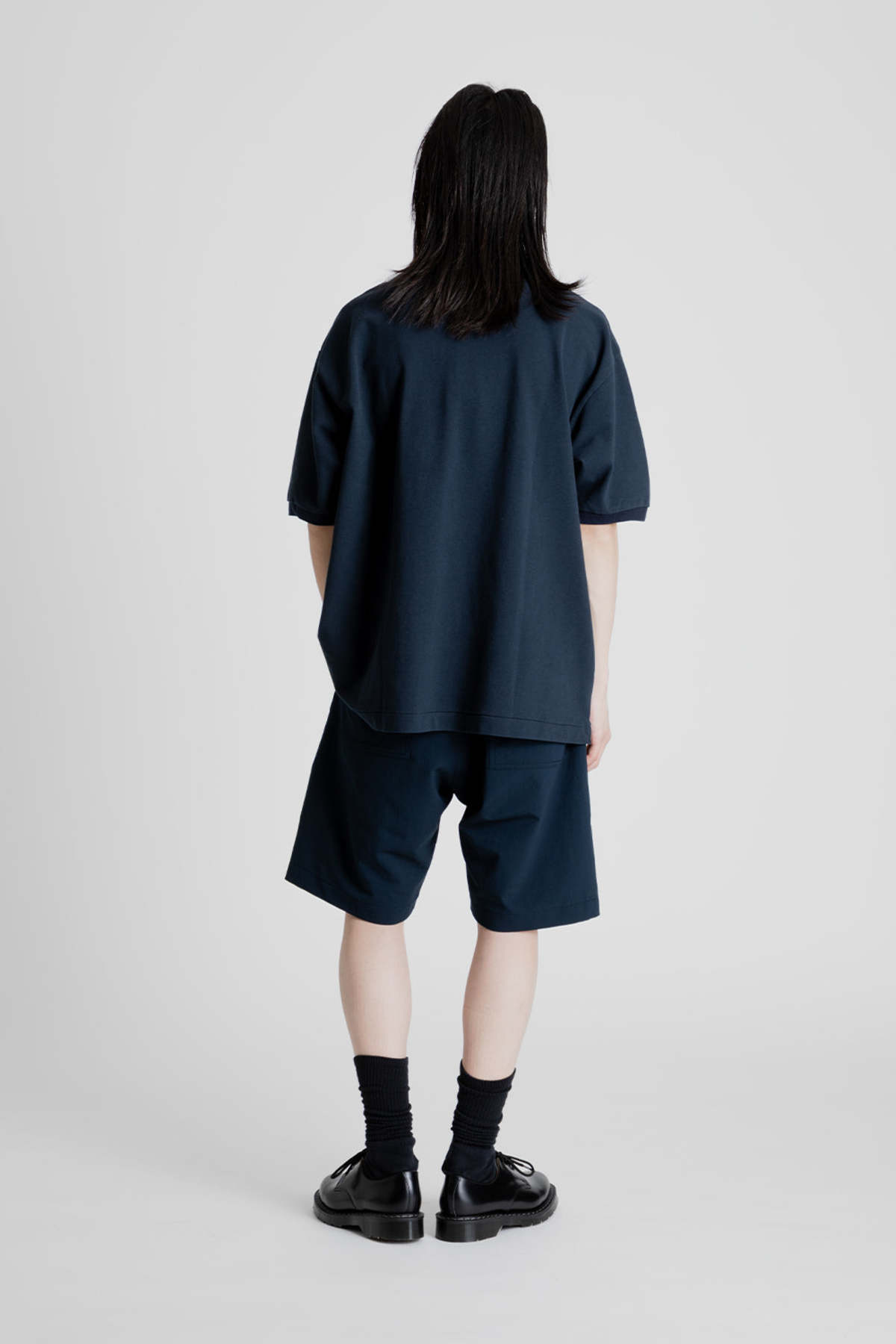 トップス nanamica 20AW Long Sleeve Polo-Navy/M nanamica / HEART-WARMING LIFE-TECH WEAR #14 