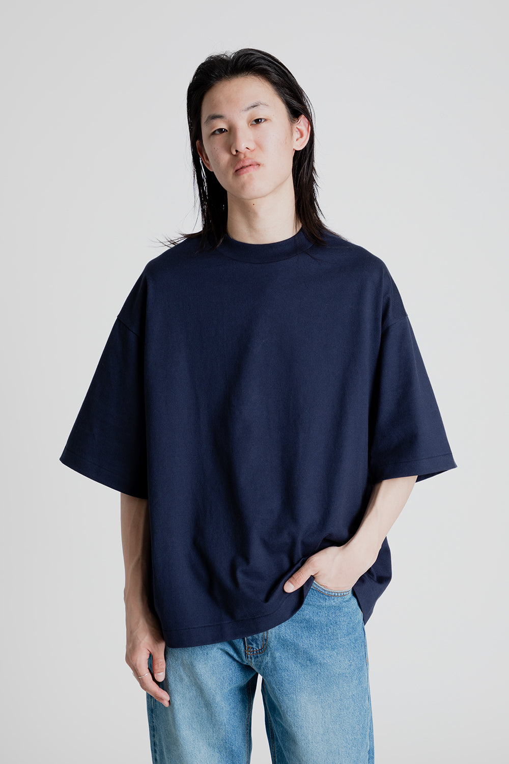KAPTAIN SUNSHINE Suvin Supima Tee - Navy | Garmentory