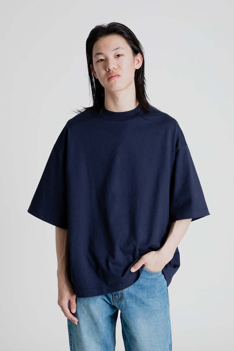 KAPTAIN SUNSHINE Suvin Supima Tee - Navy | Garmentory