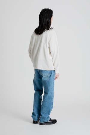 KAPTAIN SUNSHINE Washi Cotton Crewneck Pullover - White | Garmentory