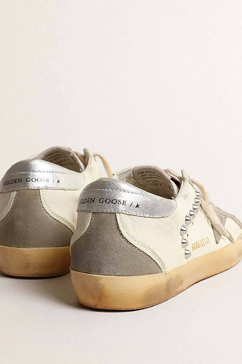 Golden Goose Super Star Sneakers w. Studs and Suede Toe