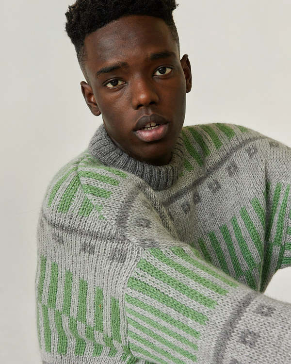 The Knotty Ones Ethno Alpaca Wool Sweater - Forest Green | Garmentory