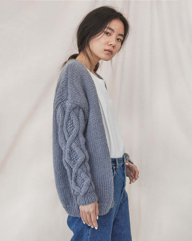 The Knotty Ones Tommy Wool Cardigan Grey Garmentory