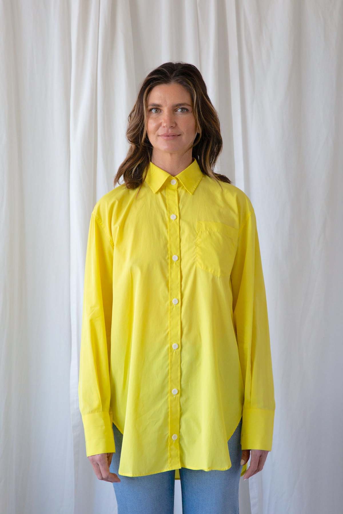 MARIA McMANUS Oversized Tunic Shirt - Acid Yellow | Garmentory