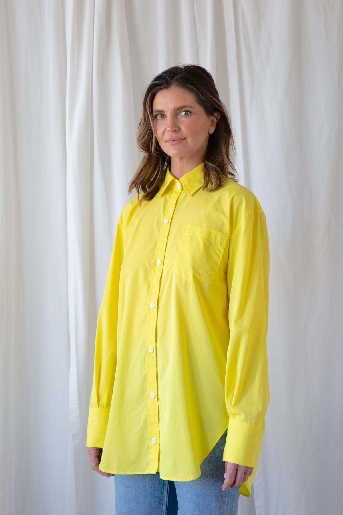 MARIA McMANUS Oversized Tunic Shirt - Acid Yellow | Garmentory