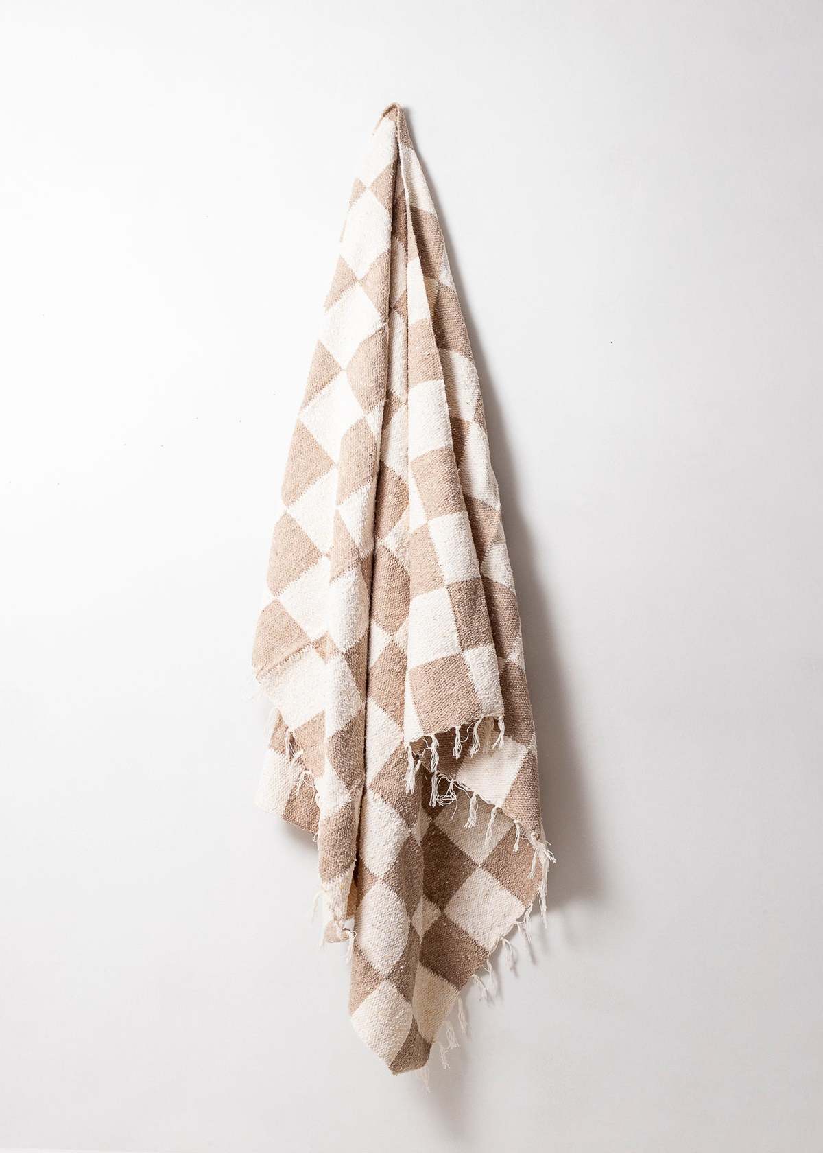 Checker Luxe Blanket Sand/Cream main image 1