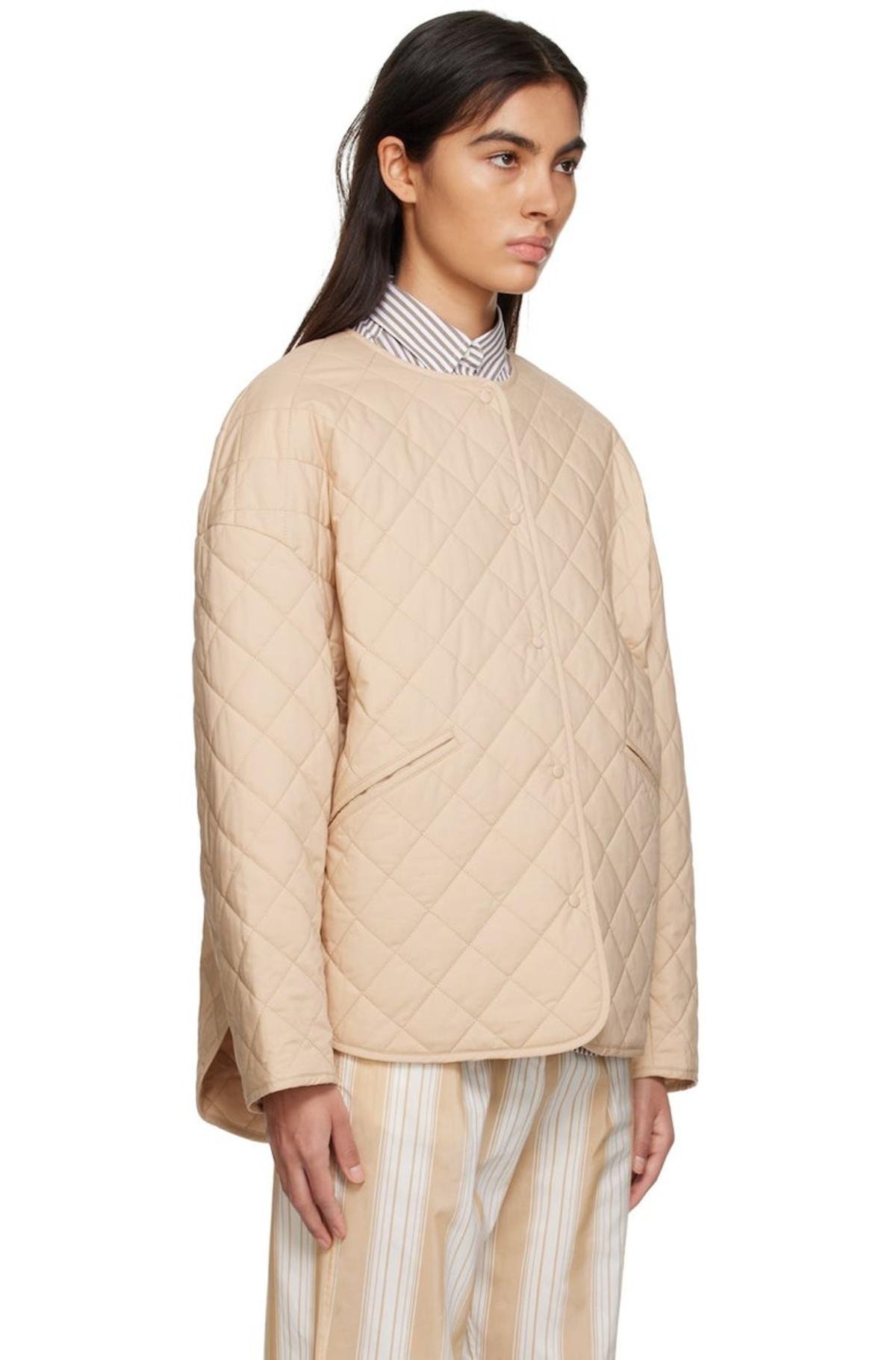 Totême Quilted Jacket Sand Dune Garmentory