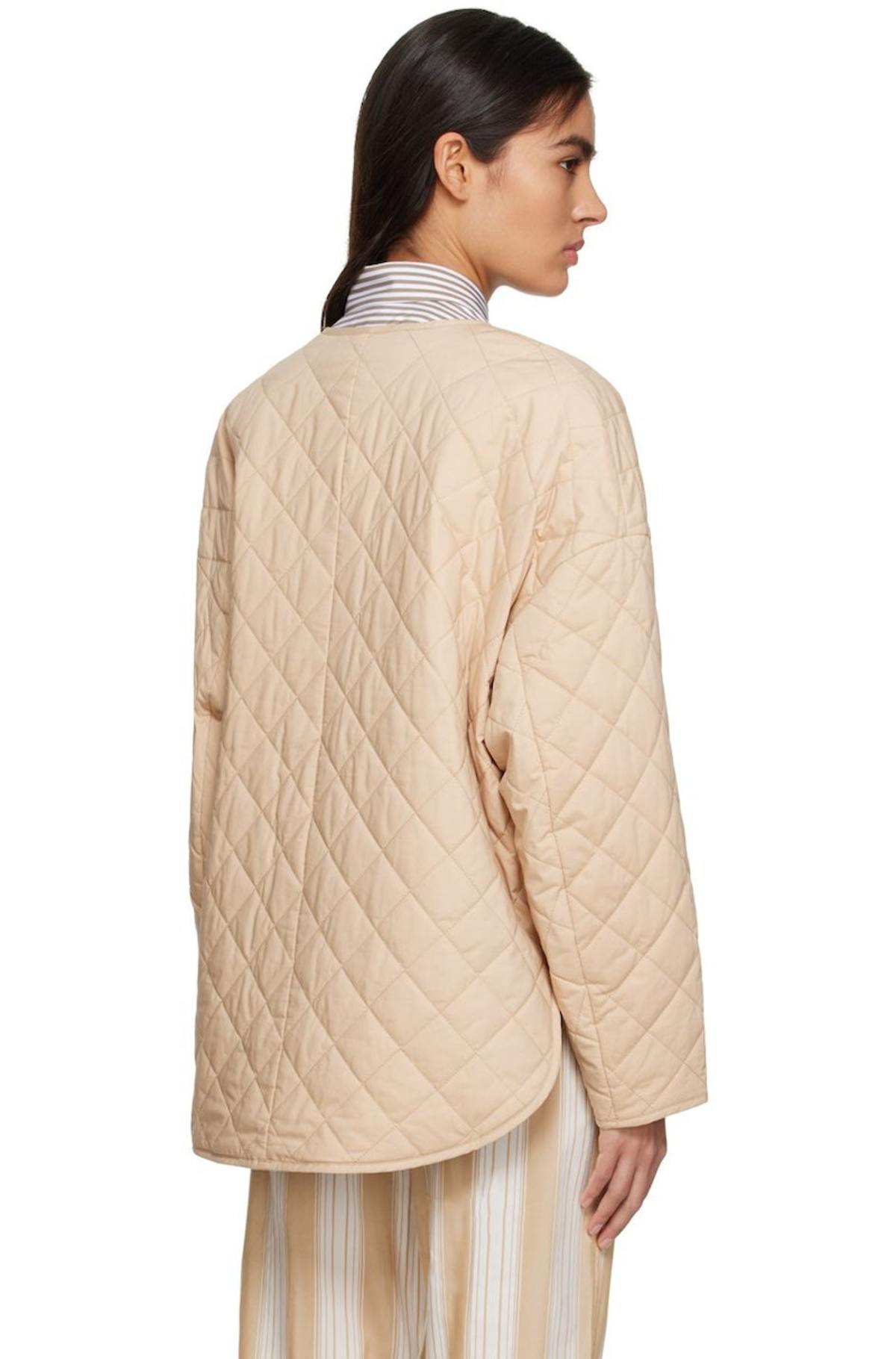 Totême Quilted Jacket Sand Dune Garmentory