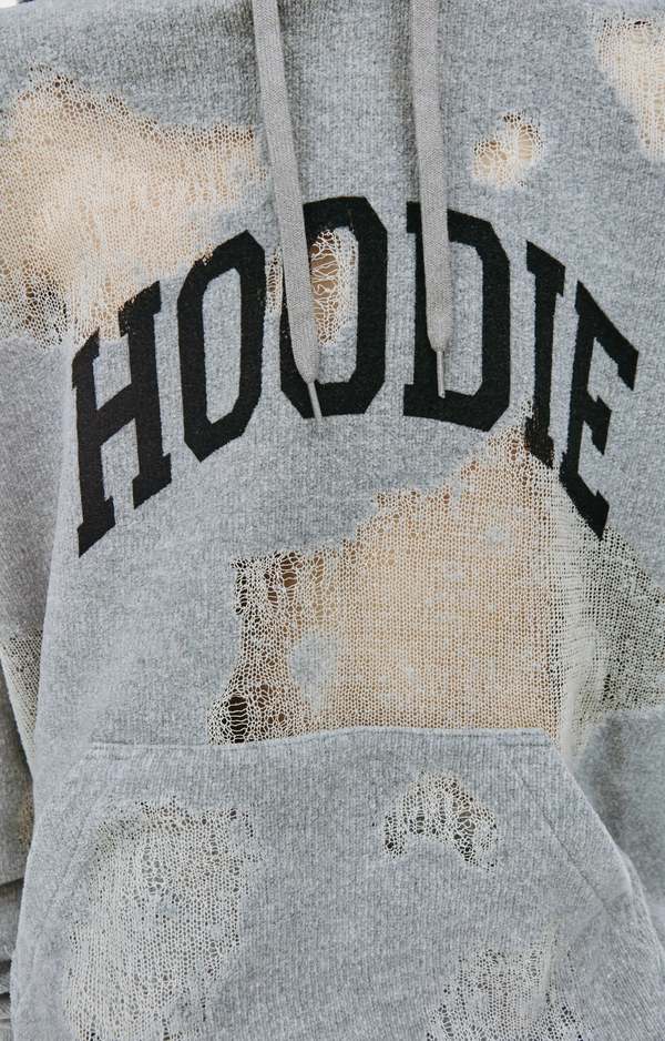 Doublet Ripped Off Hoodie - Grey | Garmentory