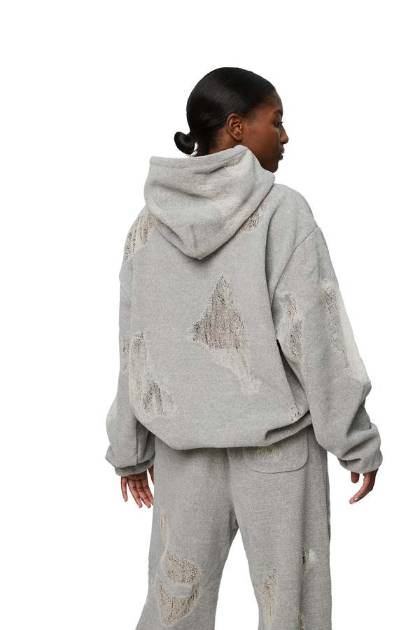 Doublet Ripped Off Hoodie - Grey | Garmentory