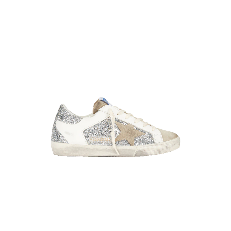 Golden Goose Super-Star Glitter and Leather Upper Suede
