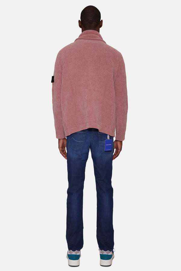 Stone Island Chenille Cardigan - Pink Quartz | Garmentory