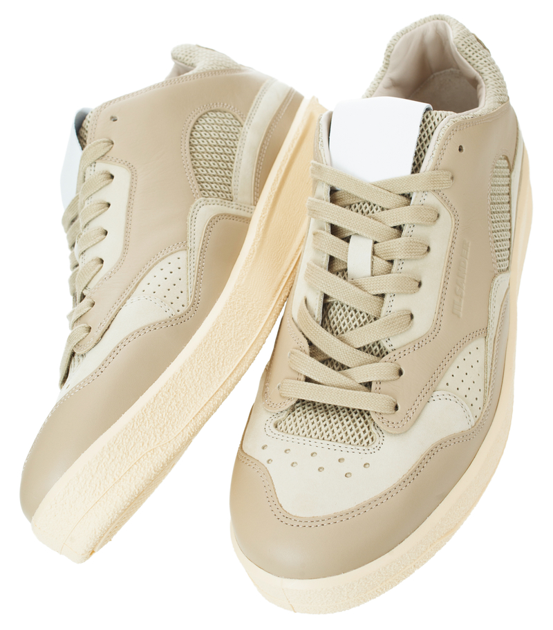スニーカー JIL SANDER MEN'S BEIGE LEATHER SNEAKERS Jil Sander leather sneakers - Beige | Garmentory