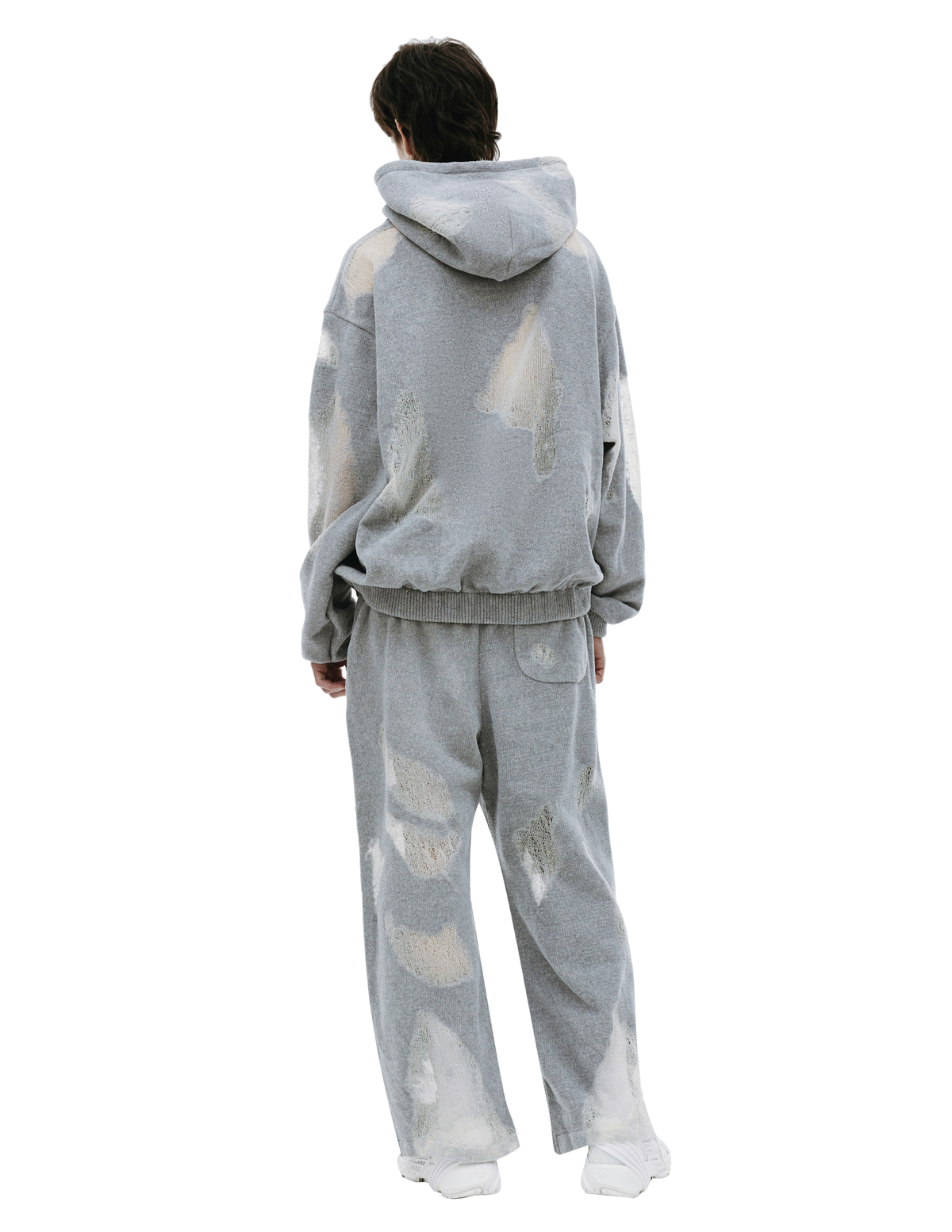 Doublet Ripped Off Knit Hoodie - Gray | Garmentory