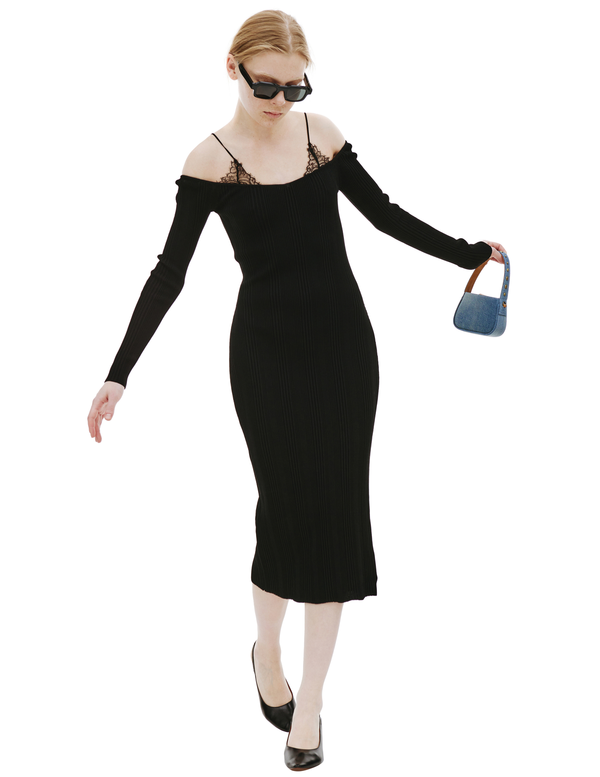 beige knit sweater dress Le Lis Female Cable Knit Sweater Dress, Beige Size L main image 1