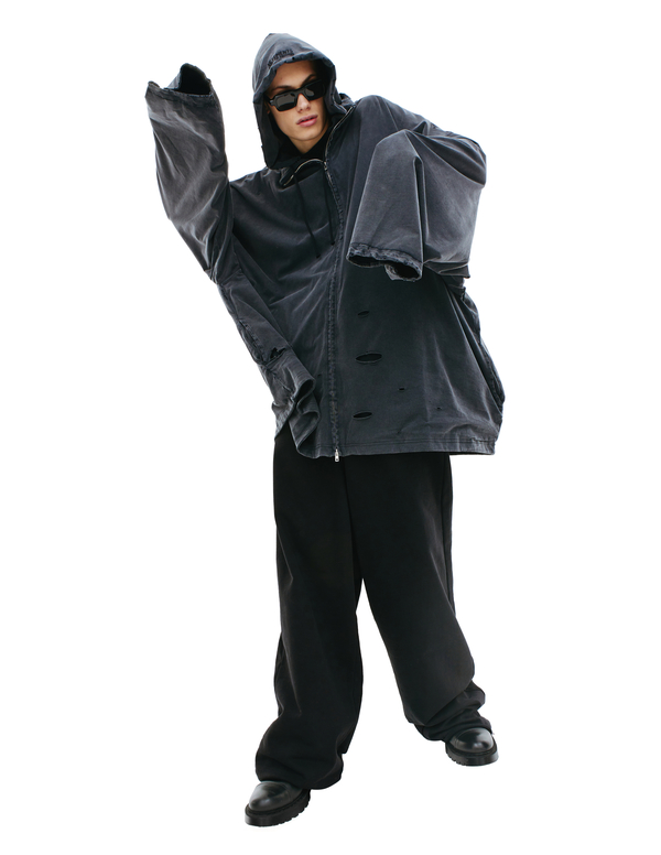 Vetements Zip Up Oversized Hoodie Garmentory