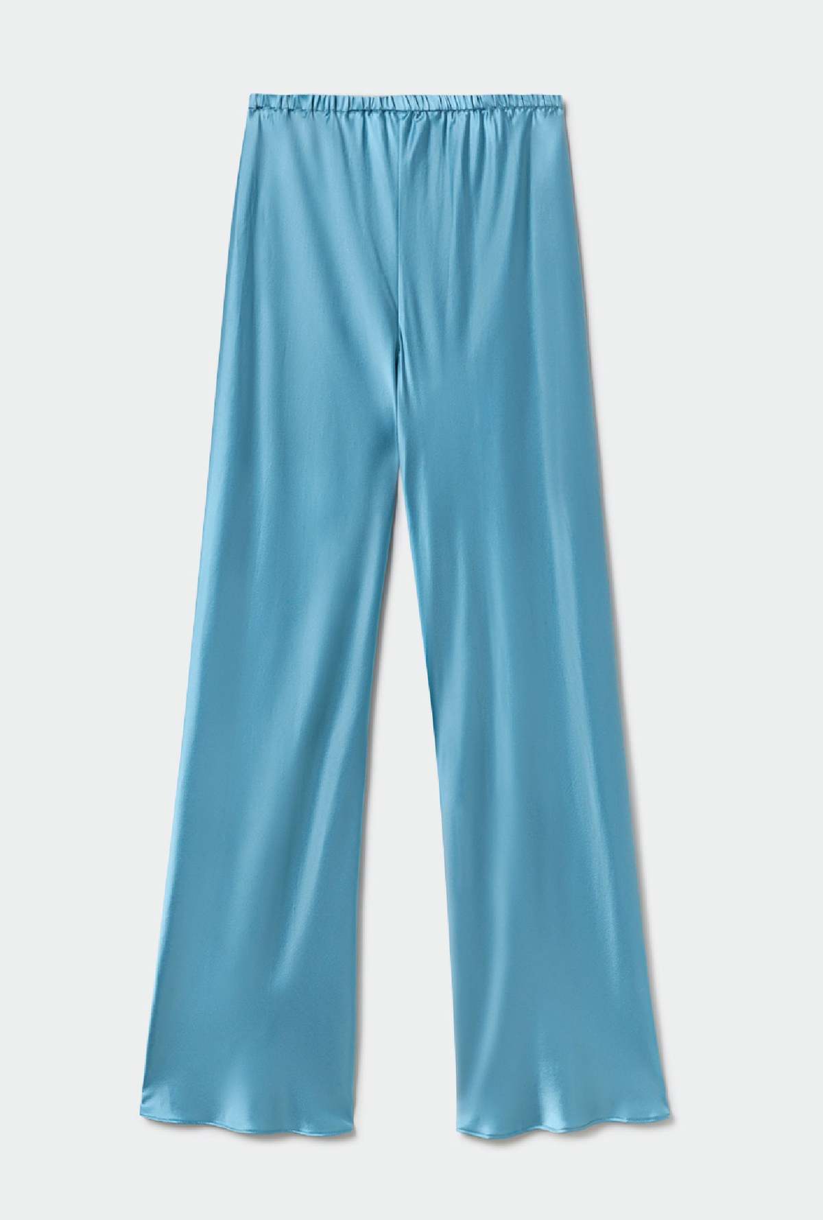 Silk Laundry / silklaundry.com BIAS CUT PANTS - LAKE - Image 4 of 4